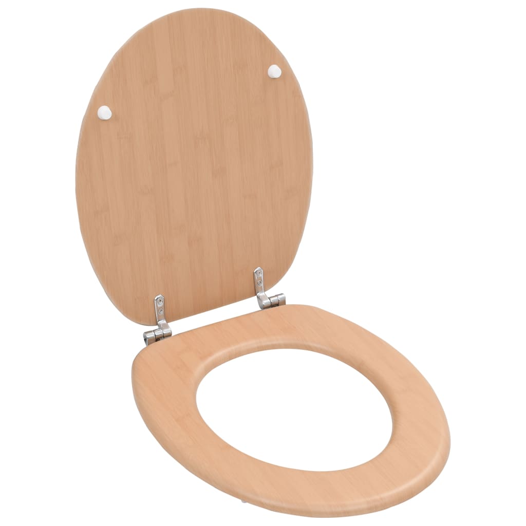 Toilettensitz Mit Deckel Mdf Bambus-Design 1 Nein - Fuer Daheim