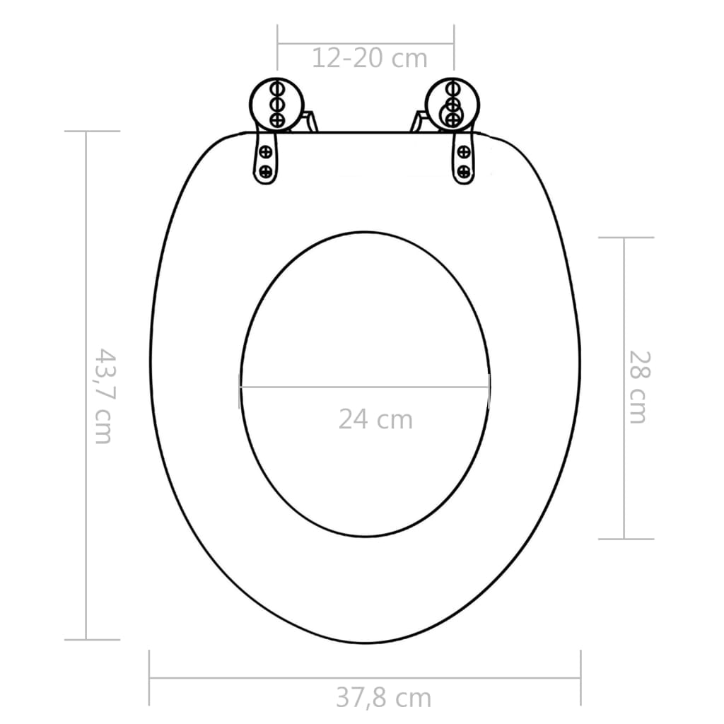 Toilettensitz Mit Deckel Mdf Bambus-Design 1 Nein - Fuer Daheim