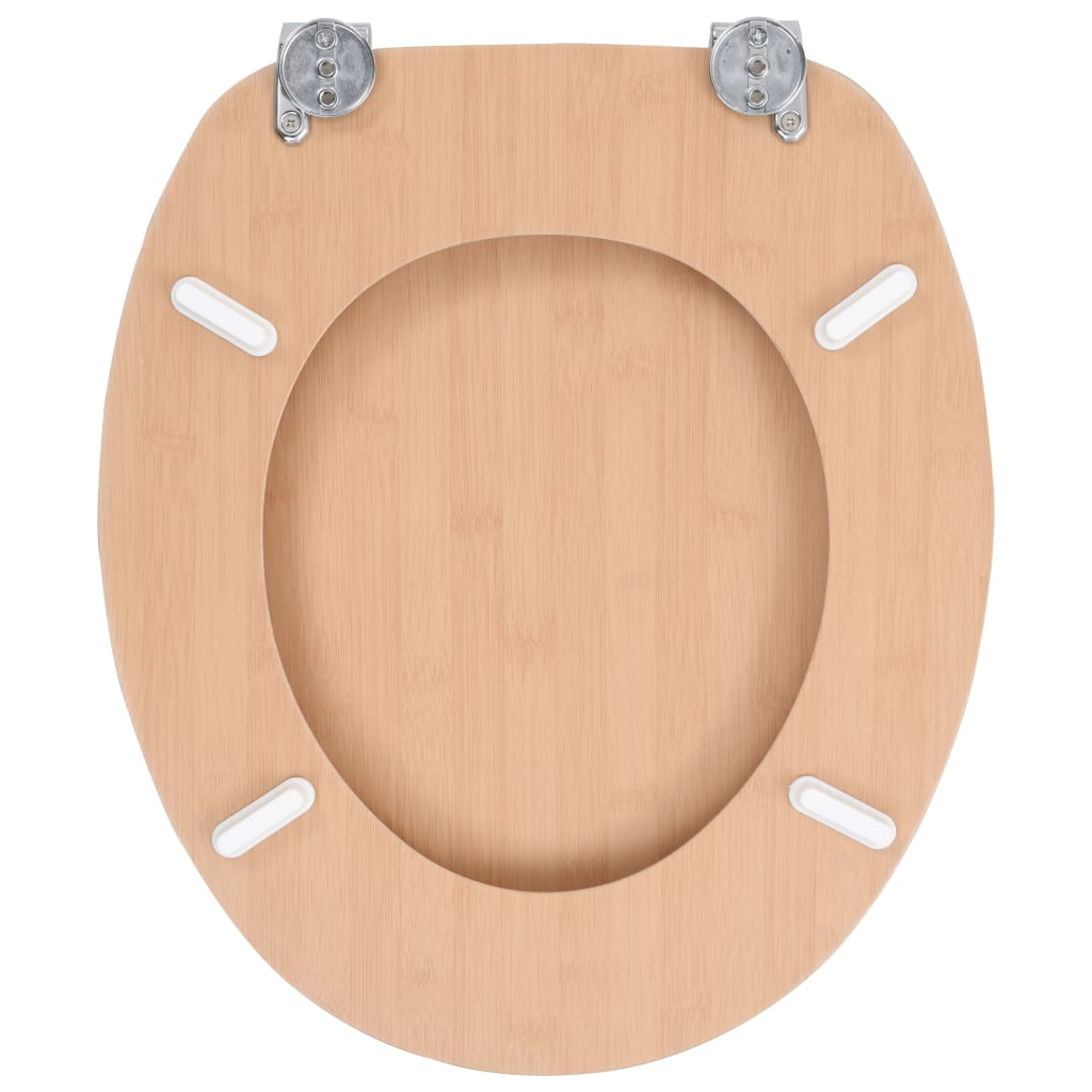 Toilettensitz Mit Deckel Mdf Bambus-Design 1 Nein - Fuer Daheim