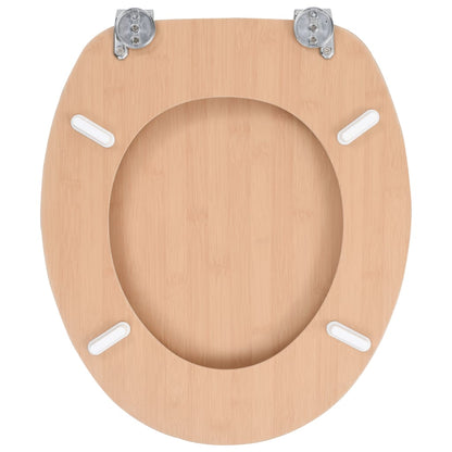 Toilettensitz Mit Deckel Mdf Bambus-Design 1 Nein - Fuer Daheim