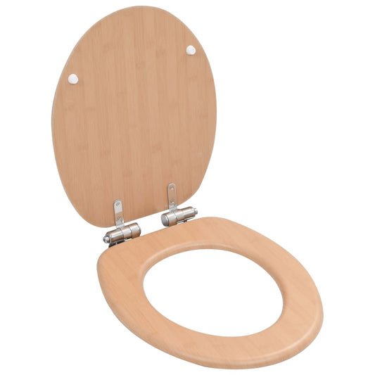 Toilettensitz Mit Soft-Close-Deckel Mdf Bambus-Design 1 Ja - Fuer Daheim