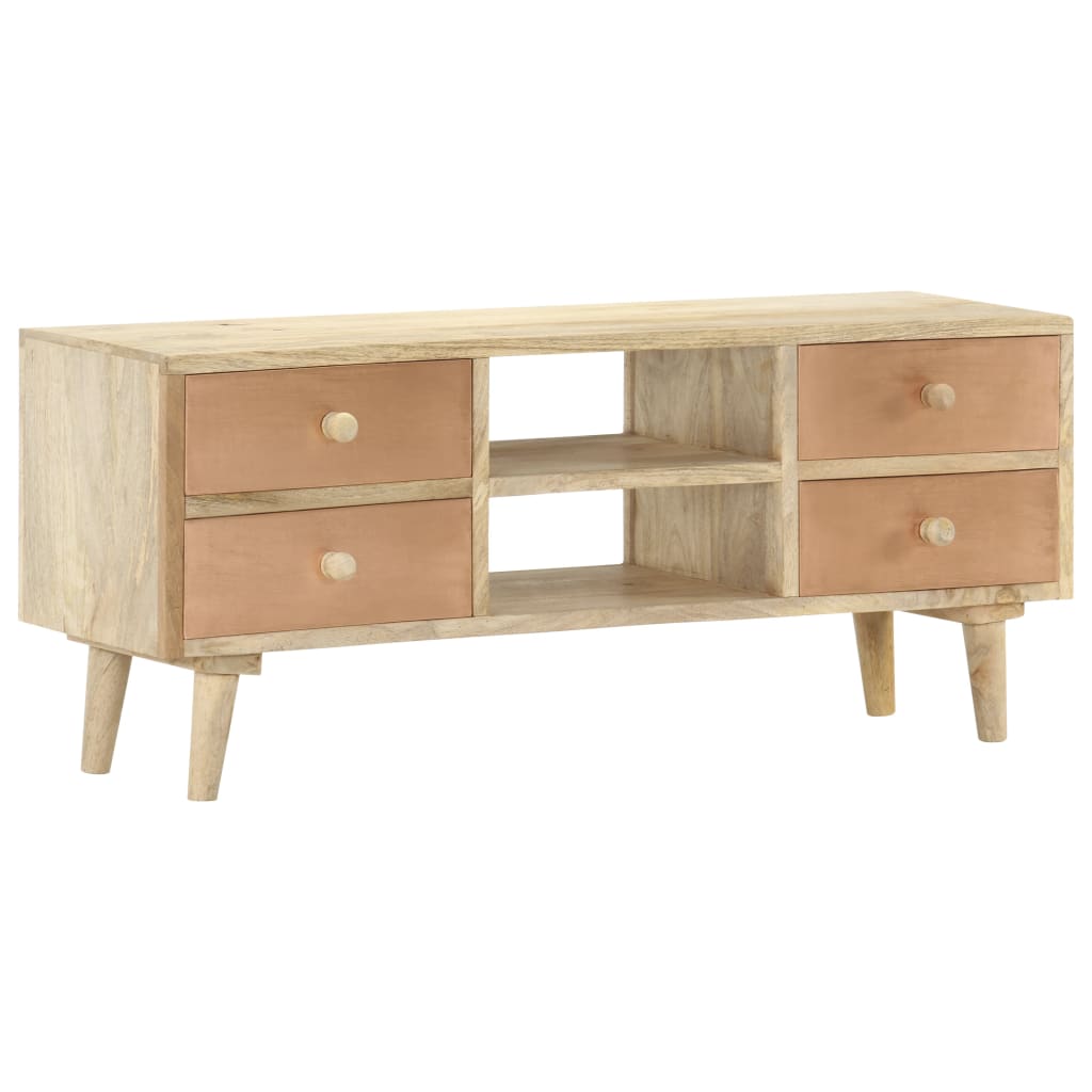 Tv-Schrank 110×30×45 Cm Mango Massivholz - Fuer Daheim