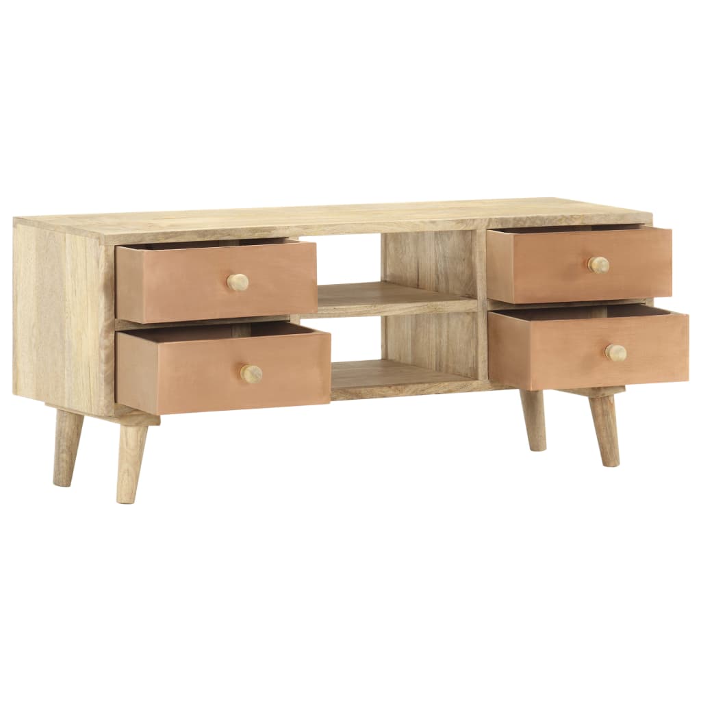 Tv-Schrank 110×30×45 Cm Mango Massivholz - Fuer Daheim