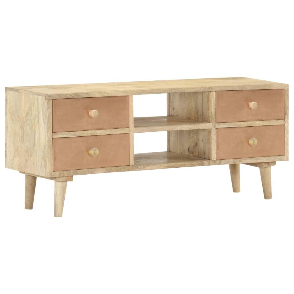 Tv-Schrank 110×30×45 Cm Mango Massivholz - Fuer Daheim