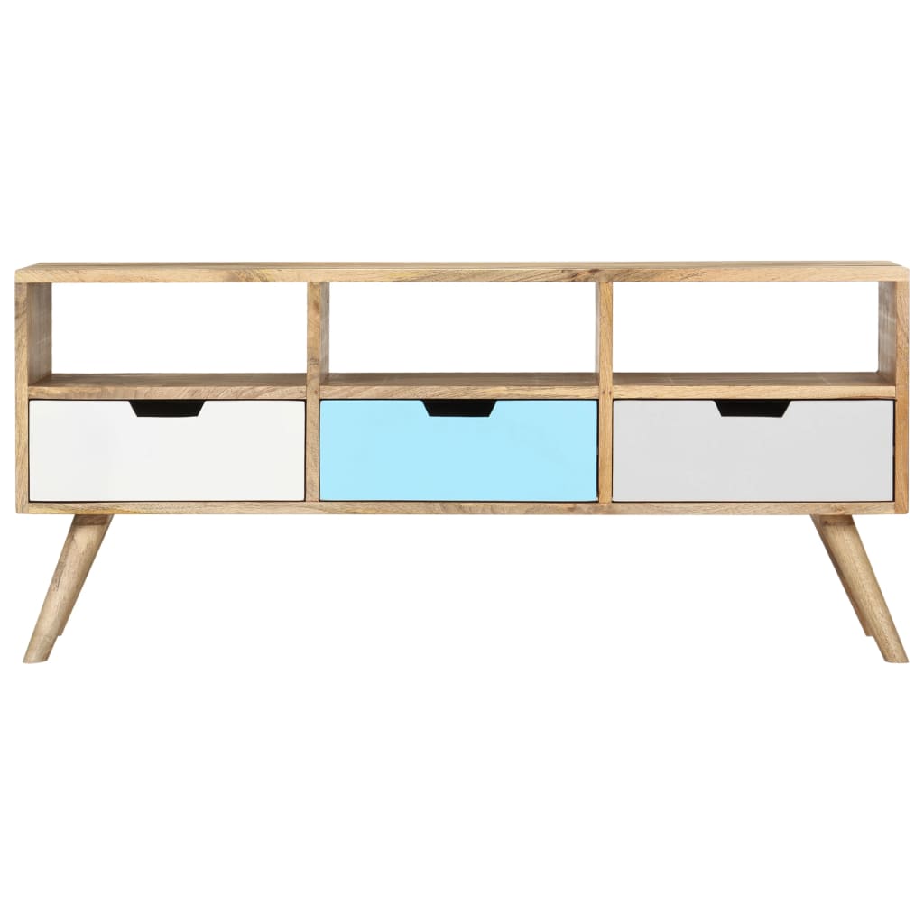 Tv-Schrank 110×35×48 Cm Massivholz Mango - Fuer Daheim