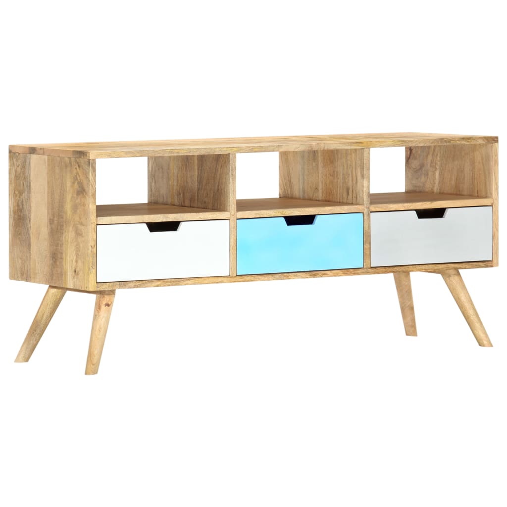 Tv-Schrank 110×35×48 Cm Massivholz Mango - Fuer Daheim