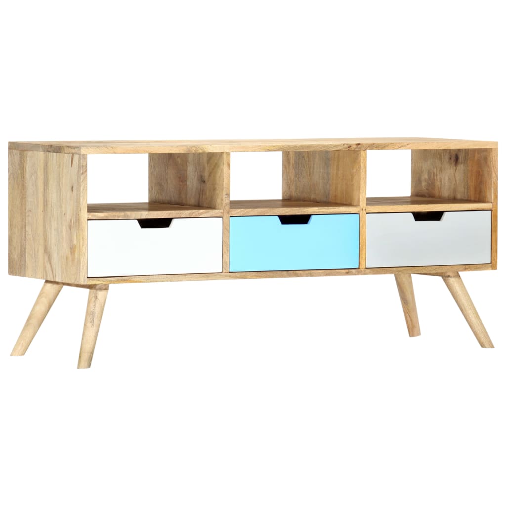 Tv-Schrank 110×35×48 Cm Massivholz Mango - Fuer Daheim