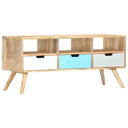 Tv-Schrank 110×35×48 Cm Massivholz Mango - Fuer Daheim