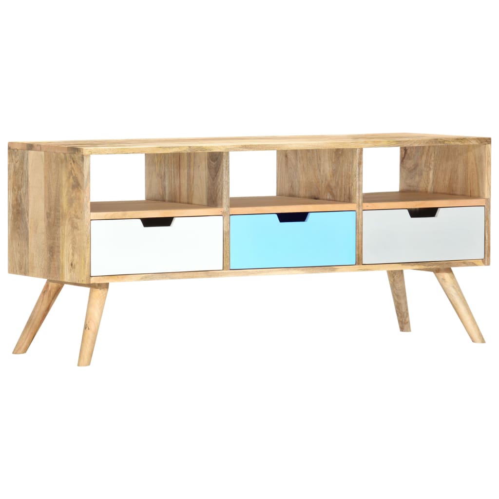 Tv-Schrank 110×35×48 Cm Massivholz Mango - Fuer Daheim