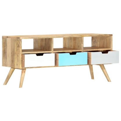 Tv-Schrank 110×35×48 Cm Massivholz Mango - Fuer Daheim