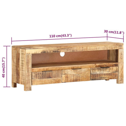 Tv-Schrank 110X30X40 Cm Raues Mangoholz 110 x 30 x 40 cm - Fuer Daheim