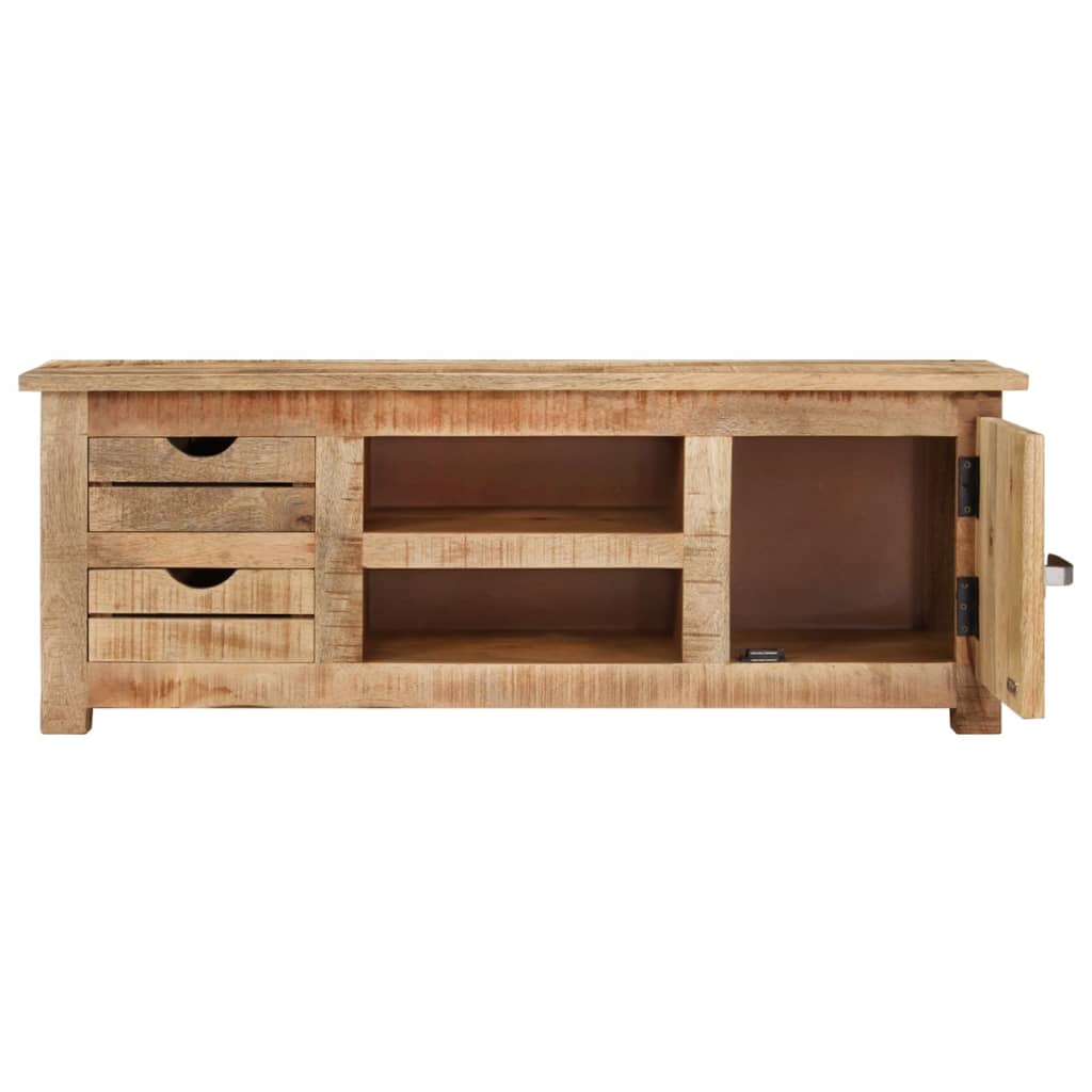 Tv-Schrank 110X30X40 Cm Raues Mangoholz - Fuer Daheim