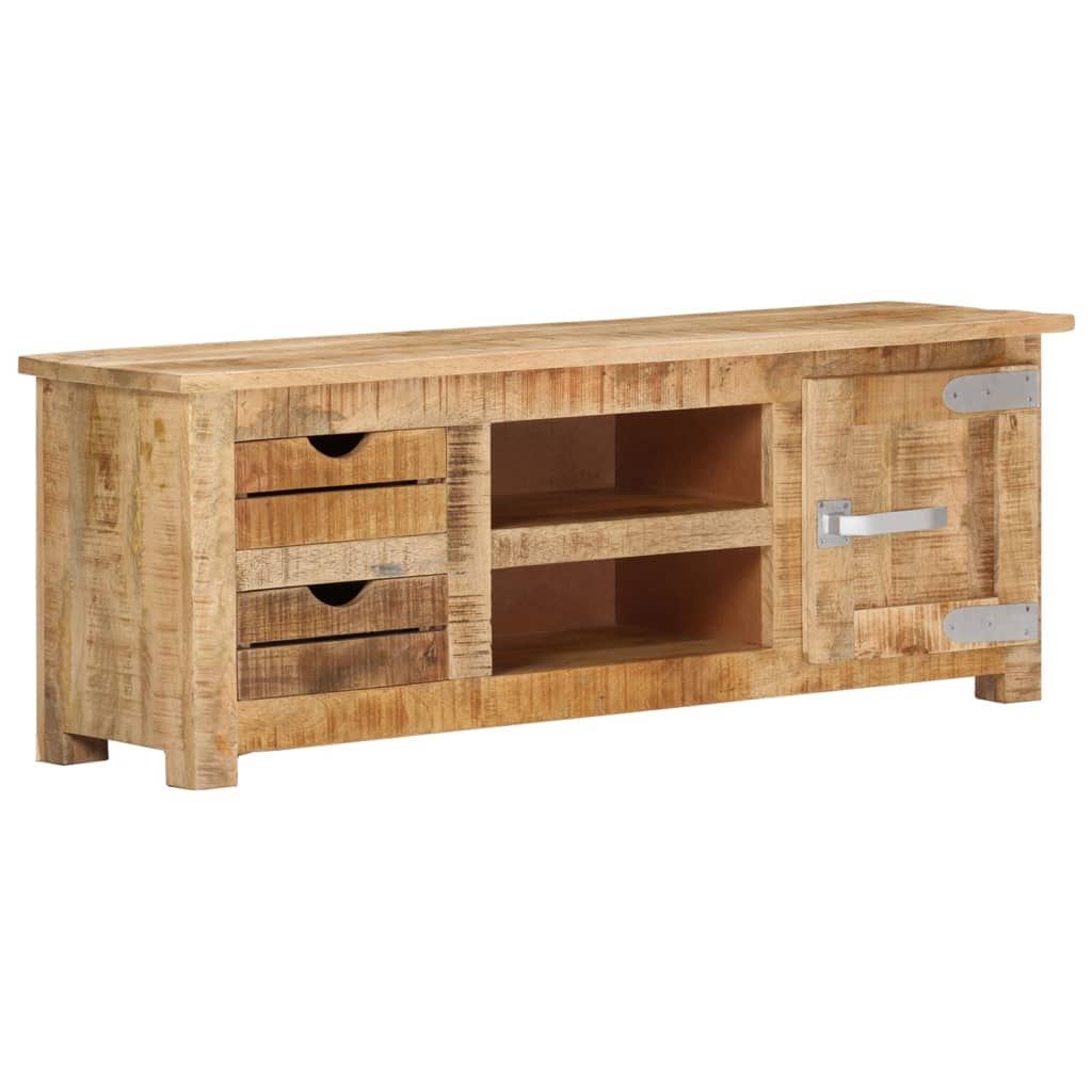 Tv-Schrank 110X30X40 Cm Raues Mangoholz - Fuer Daheim