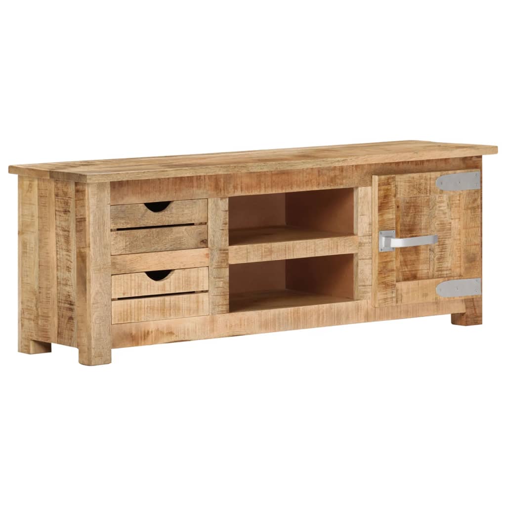 Tv-Schrank 110X30X40 Cm Raues Mangoholz - Fuer Daheim