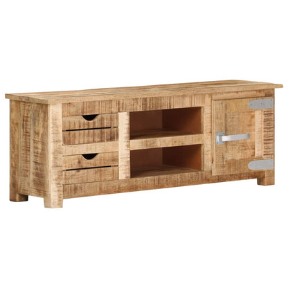 Tv-Schrank 110X30X40 Cm Raues Mangoholz - Fuer Daheim