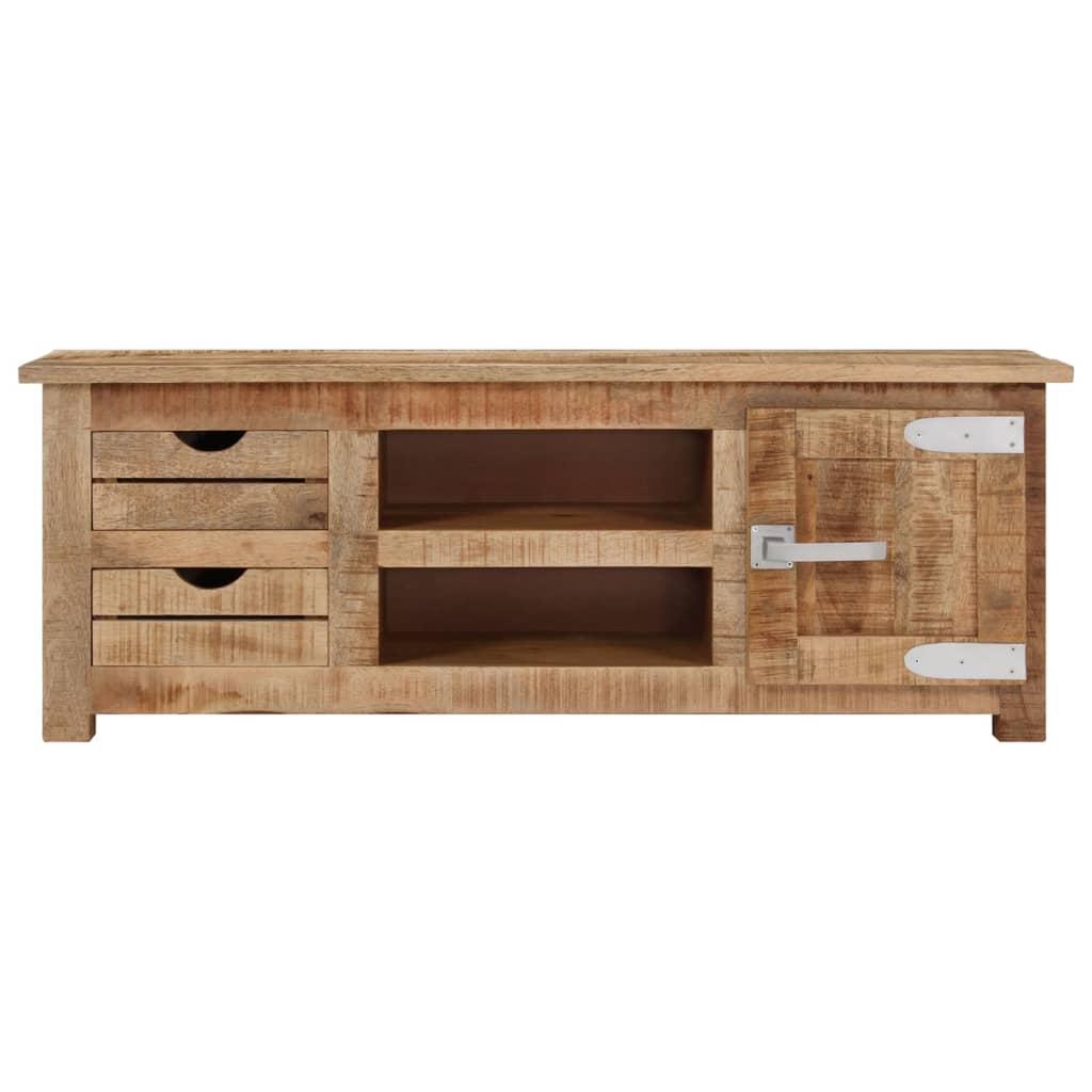 Tv-Schrank 110X30X40 Cm Raues Mangoholz - Fuer Daheim