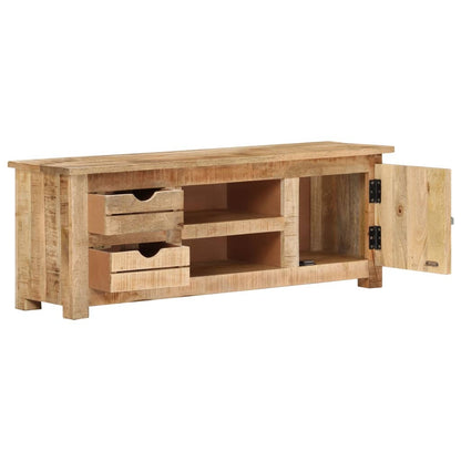 Tv-Schrank 110X30X40 Cm Raues Mangoholz - Fuer Daheim