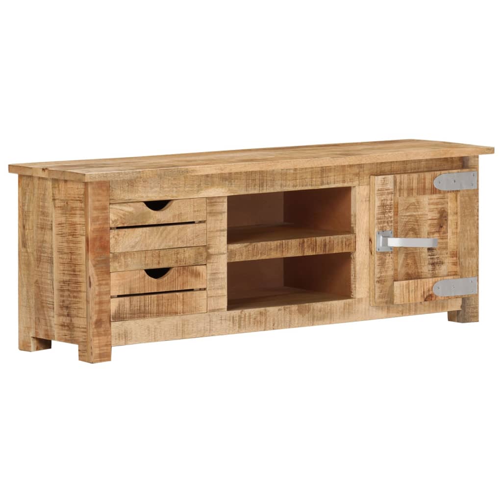 Tv-Schrank 110X30X40 Cm Raues Mangoholz - Fuer Daheim