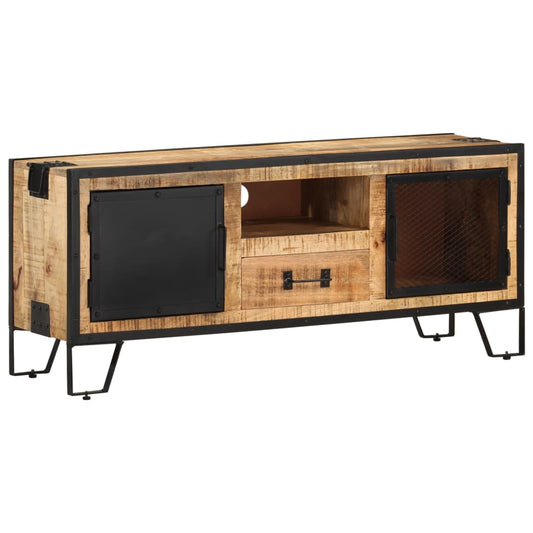 Tv-Schrank 110X31X46 Cm Raues Mangoholz - Fuer Daheim