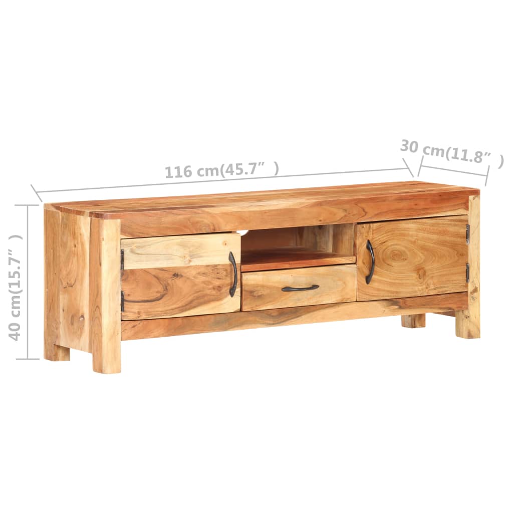 Tv-Schrank 116X30X40 Cm Massivholz Akazie - Fuer Daheim