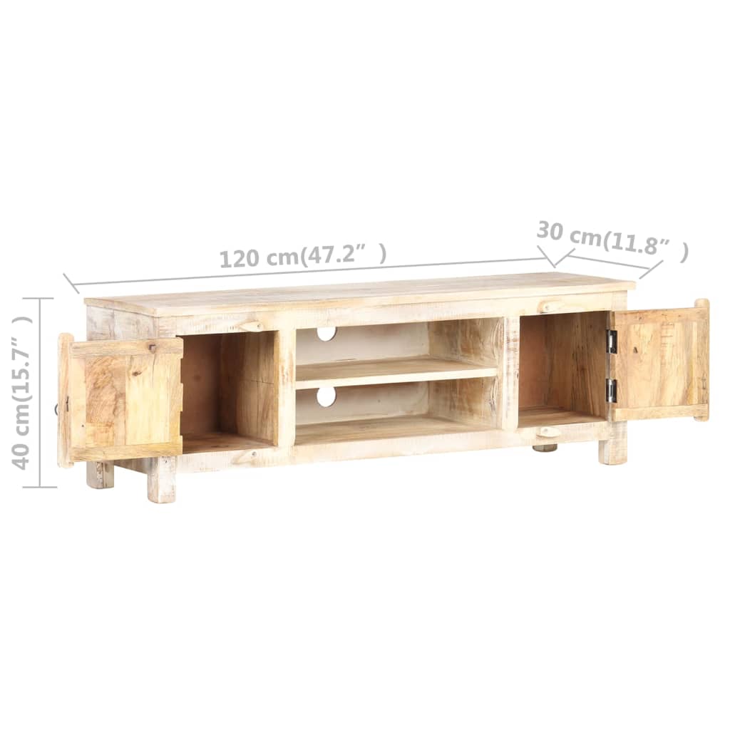 Tv-Schrank 120X30X40 Cm Raues Akazienholz - Fuer Daheim