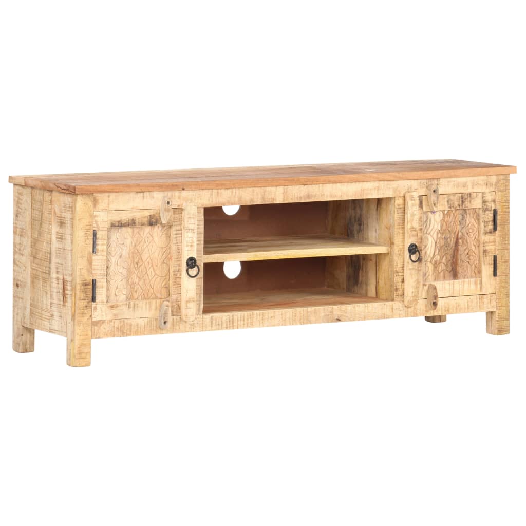 Tv-Schrank 120X30X40 Cm Raues Mangoholz - Fuer Daheim