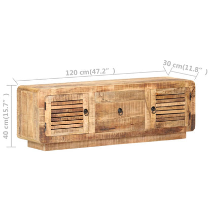 Tv-Schrank 120X30X40 Cm Raues Mangoholz - Fuer Daheim