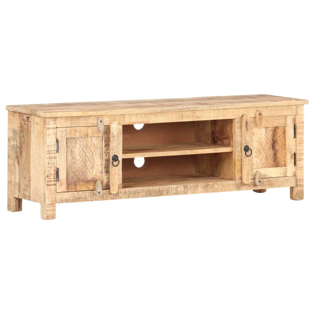 Tv-Schrank 120X30X40 Cm Raues Mangoholz - Fuer Daheim