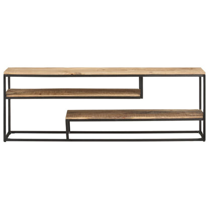 Tv-Schrank 130X30X45 Cm Raues Mangoholz - Fuer Daheim