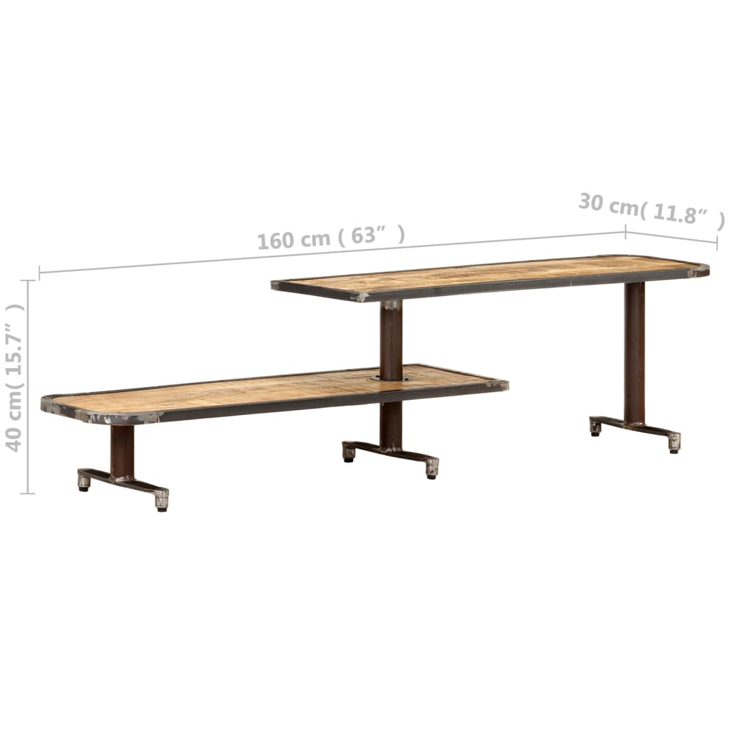 Tv-Schrank 160X30X40 Cm Massivholz Mango - Fuer Daheim