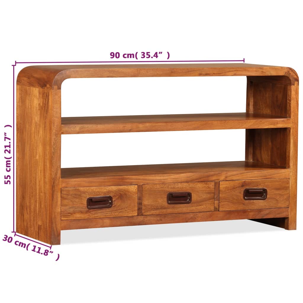 Tv-Schrank Massivholz Akazie 90X30X55 Cm - Fuer Daheim