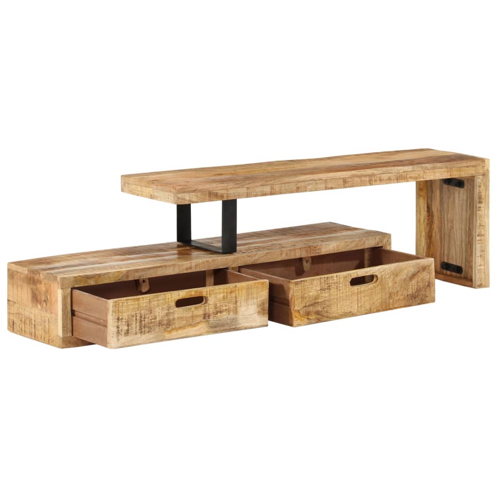 Tv-Schrank Massivholz Mango 112 x 30 x 40 cm massives Mangoholz - Fuer Daheim