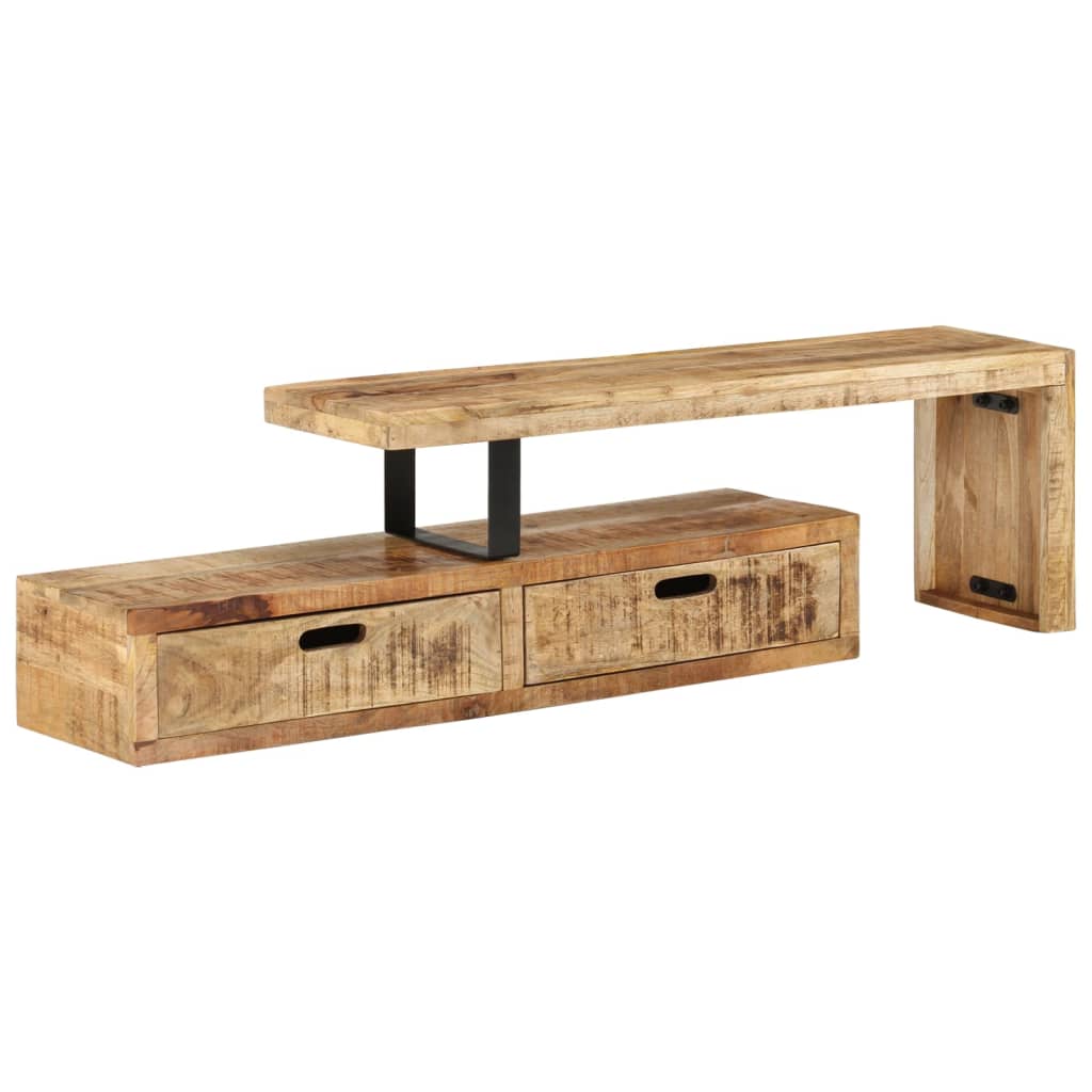 Tv-Schrank Massivholz Mango 112 x 30 x 40 cm massives Mangoholz - Fuer Daheim