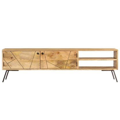 Tv-Schrank Massivholz Mango 140X30X40 Cm - Fuer Daheim