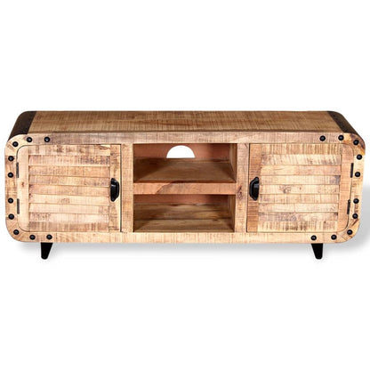 Tv-Schrank Raues Mangoholz 120 X 30 X 50 Cm - Fuer Daheim