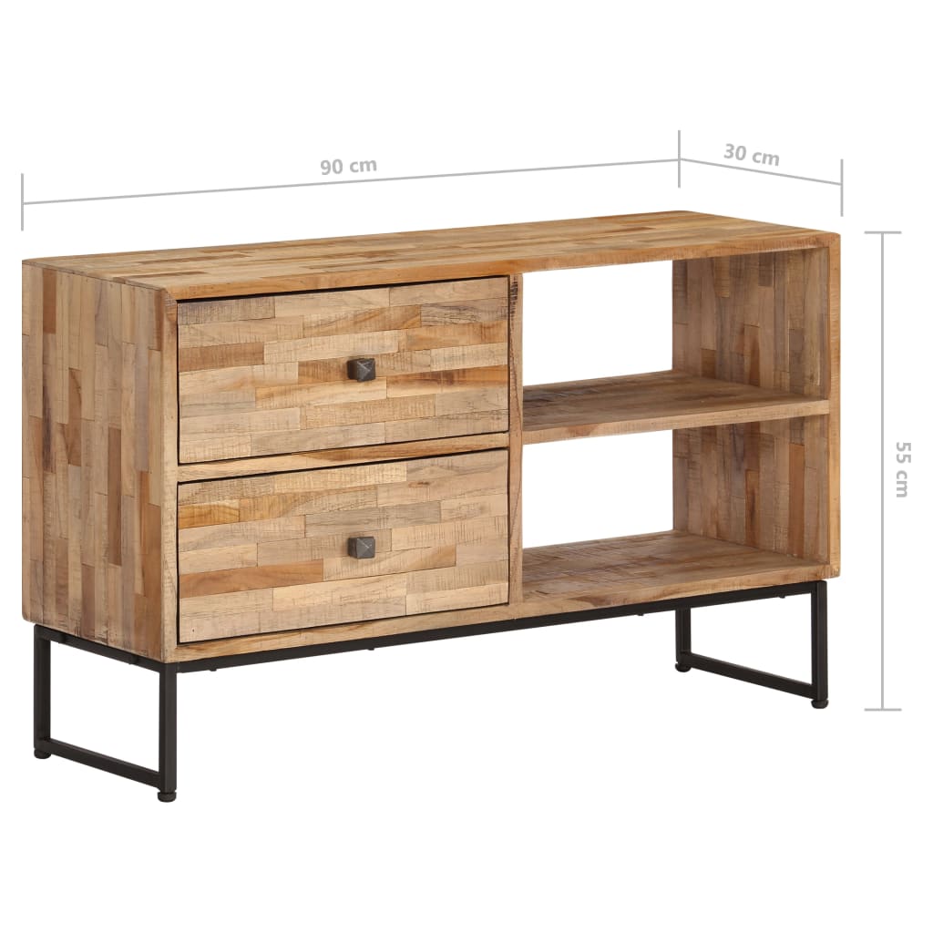 Tv-Schrank Recyceltes Teakholz 90 X 30 X 55 Cm - Fuer Daheim