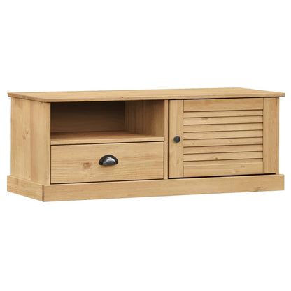 Tv-Schrank Vigo 106X40X40 Cm Massivholz Kiefer Braun - Fuer Daheim