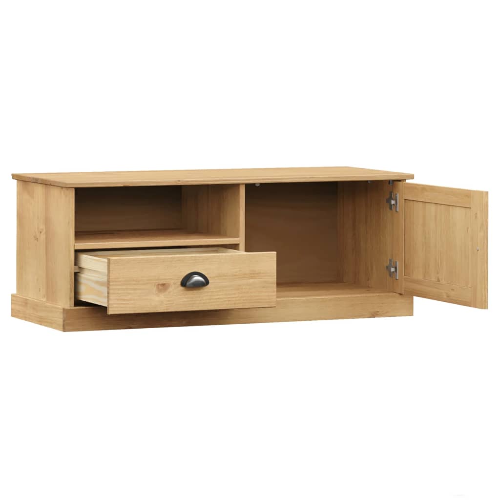 Tv-Schrank Vigo 106X40X40 Cm Massivholz Kiefer Braun - Fuer Daheim