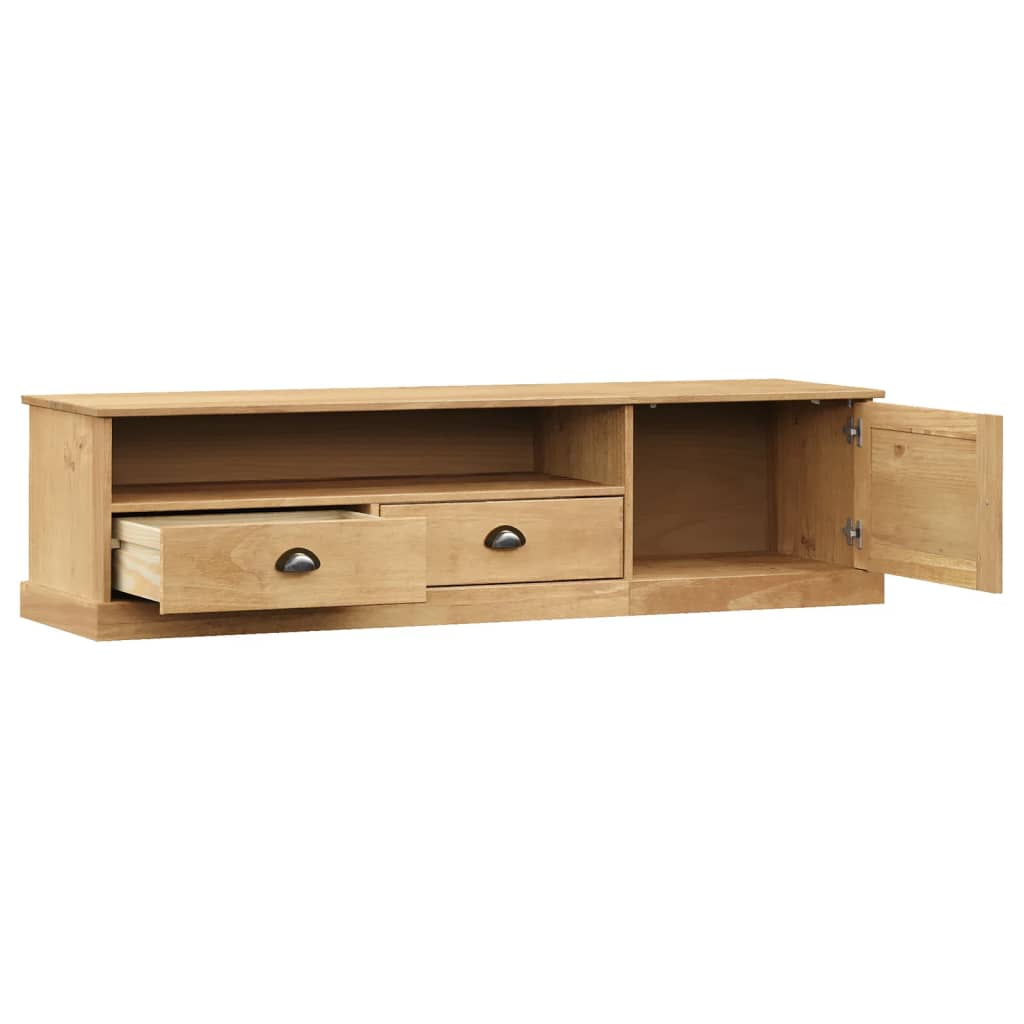 Tv-Schrank Vigo 156X40X40 Cm Massivholz Kiefer Braun - Fuer Daheim