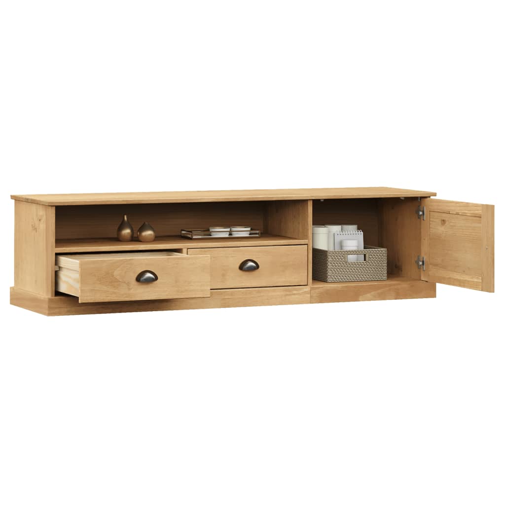 Tv-Schrank Vigo 156X40X40 Cm Massivholz Kiefer Braun - Fuer Daheim