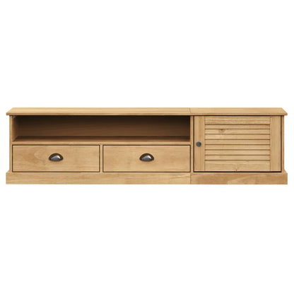 Tv-Schrank Vigo 156X40X40 Cm Massivholz Kiefer Braun - Fuer Daheim