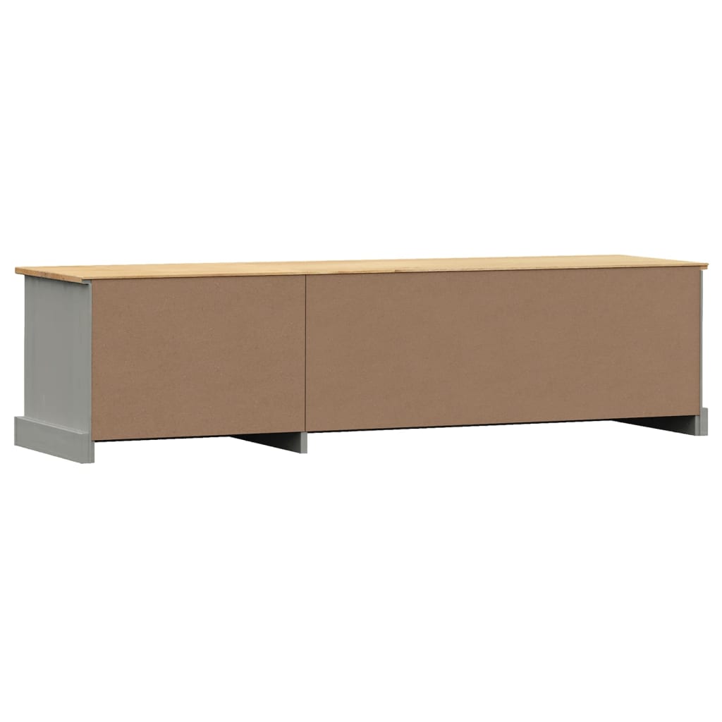 Tv-Schrank Vigo Grau 156X40X40 Cm Massivholz Kiefer - Fuer Daheim