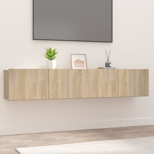 Tv-Schränke 2 Stk. Sonoma-Eiche 80X30X30 Cm Holzwerkstoff Sonoma Eiche - Fuer Daheim