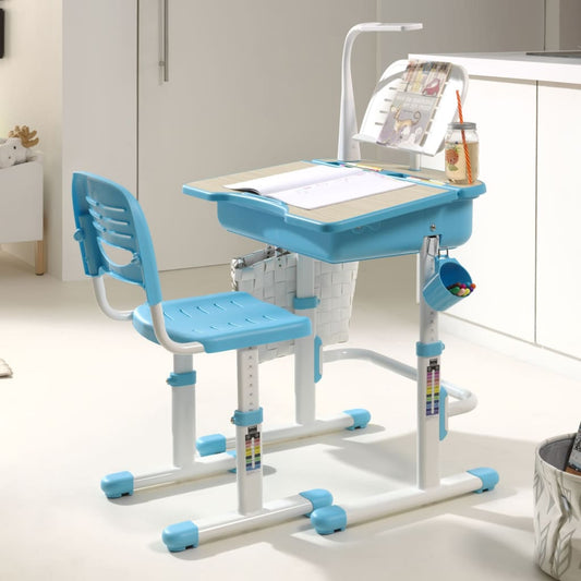 Vipack Kinderschreibtisch Verstellbar Mit Stuhl Comfortline 201 Blau - Fuer Daheim