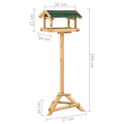 Vogelhäuschen Mit Ständer 37X28X100 Cm Massivholz Tanne - Fuer Daheim