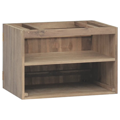 Wand-Badschrank 60X39X40 Cm Massivholz Teak 60 x 39 x 40 cm - Fuer Daheim