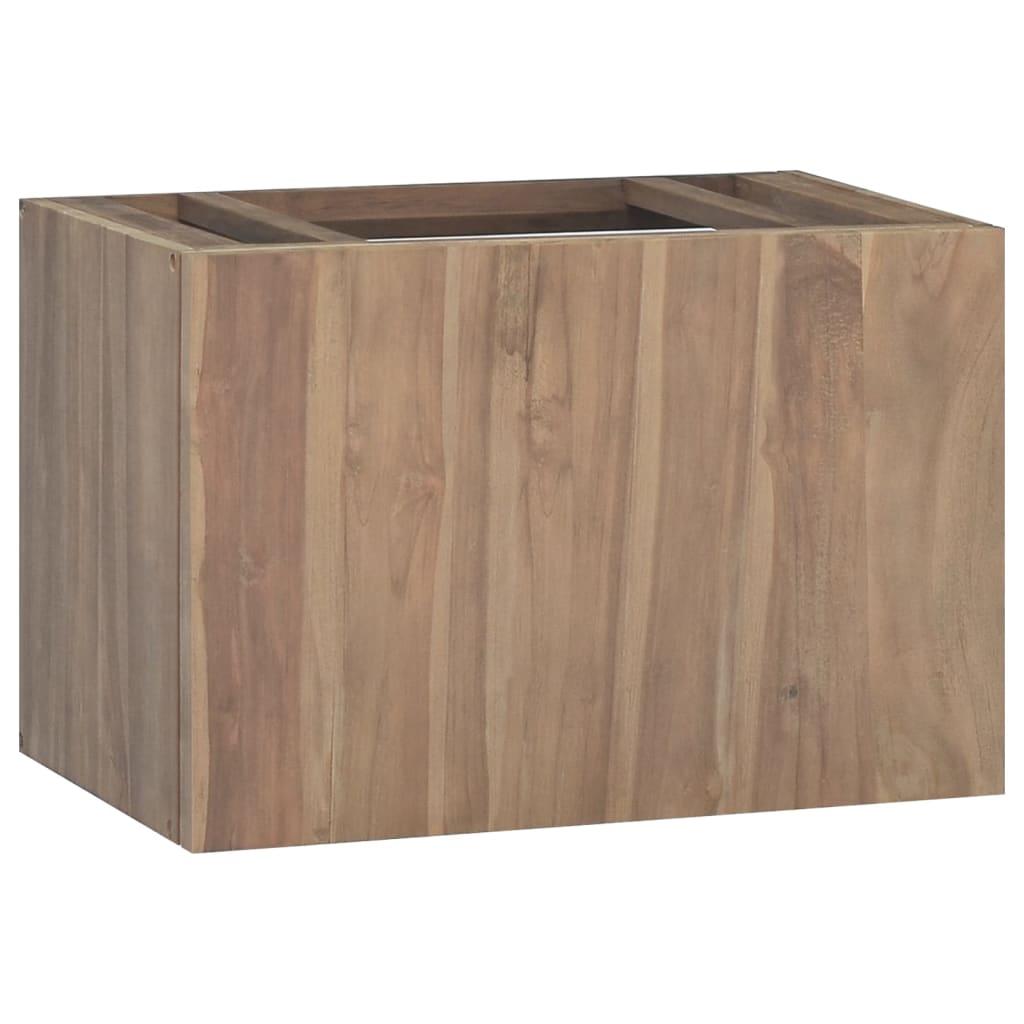 Wand-Badschrank 60X39X40 Cm Massivholz Teak 60 x 39 x 40 cm - Fuer Daheim