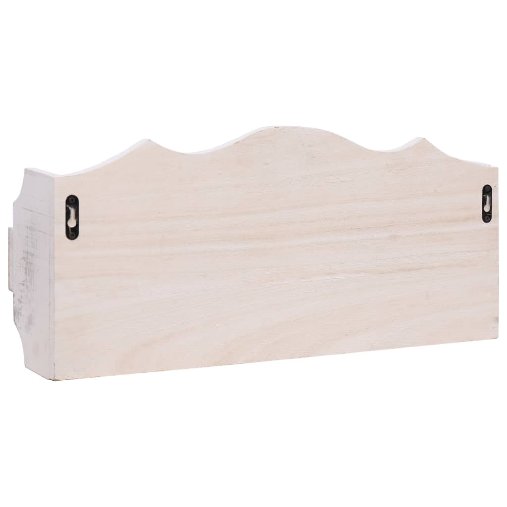 Wandgarderobe Weiß 50×10×23 Cm Holz 50x10x23 cm - Fuer Daheim