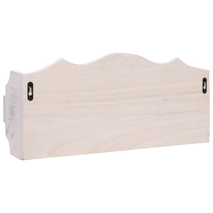 Wandgarderobe Weiß 50×10×23 Cm Holz 50x10x23 cm - Fuer Daheim