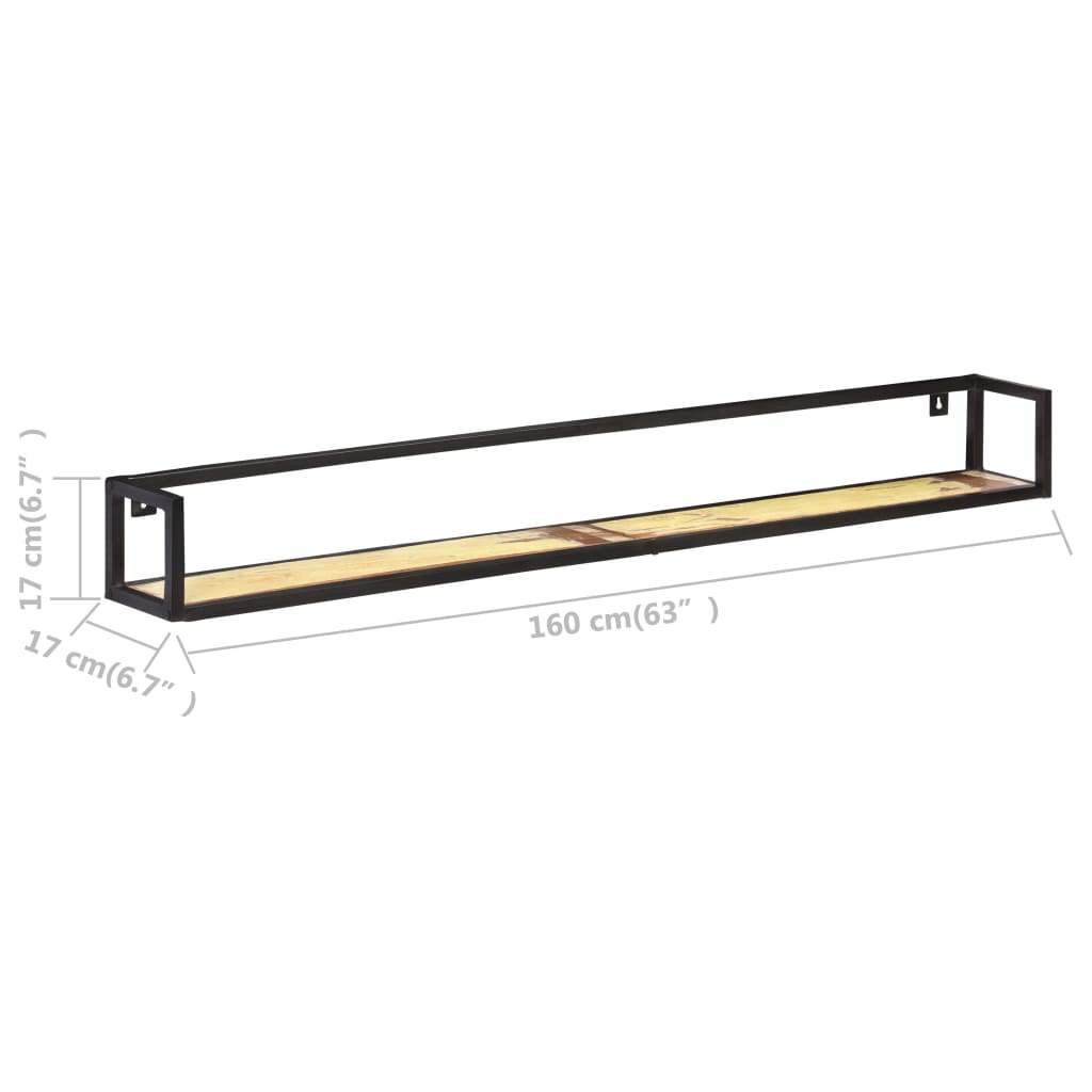 Wandregale 2 Stk. 160 Cm Altholz Massiv recyceltes Massivholz - Fuer Daheim